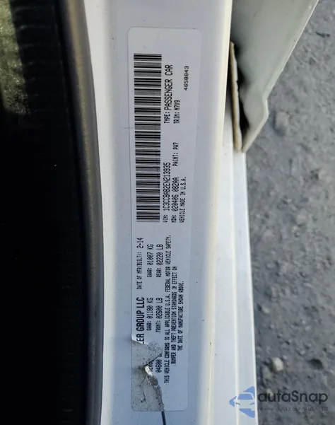 2014 Chrysler 200 Lx z USA, uszkodzony, nr VIN 1C3CCBAB2EN213935